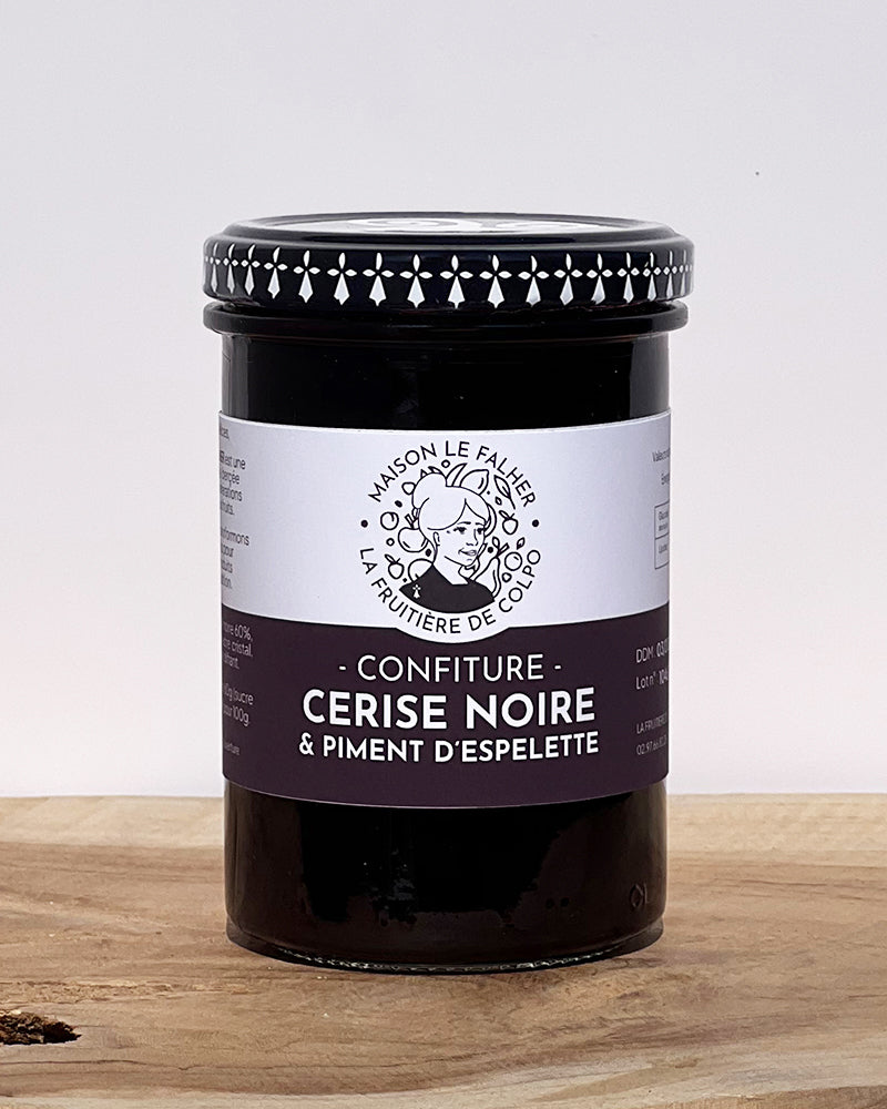 Confiture de Cerises Noires au piment d'Espelette-La Fruitière de Colpo