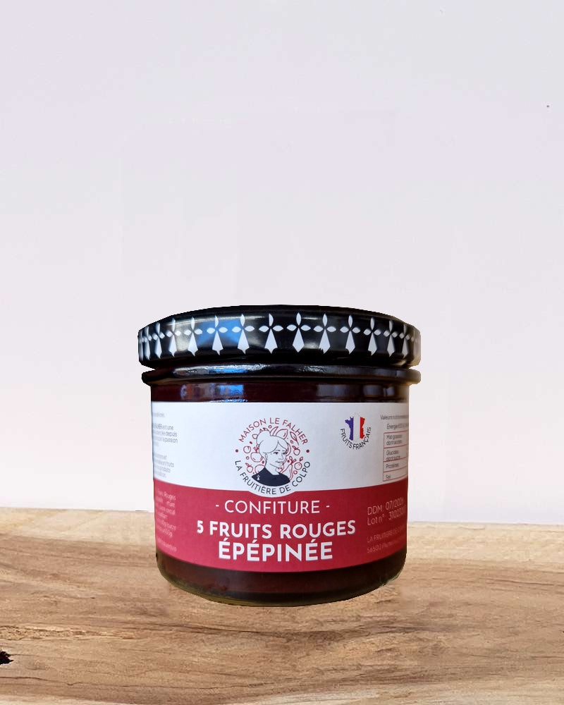 Confiture de fruits rouges épépinée artisanale fabriquée en France par La Fruitière de Colpo